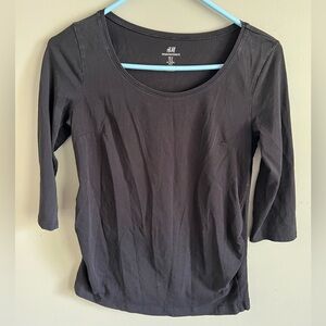 H&M Black Maternity Half Sleeve Shirt
